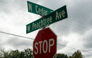 Cedar Street in Foley, Alabama, where a planned sidewalk extension will improve pedestrian connectivity.